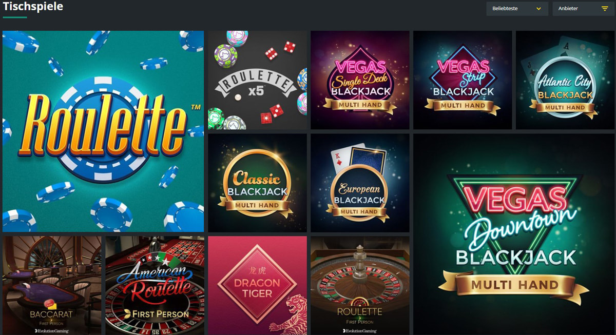 Neben Blackjack und Roulette gibt es im 1Bet Casino noch weitere spannende Tischspiele.