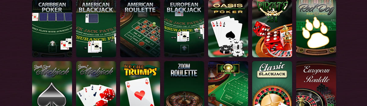 Im 5Gringos findet ihr Tischspiele wie Blackjack, Roulette und Poker.