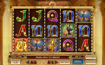 Book of Dead in der NetBet Online Spielhalle.