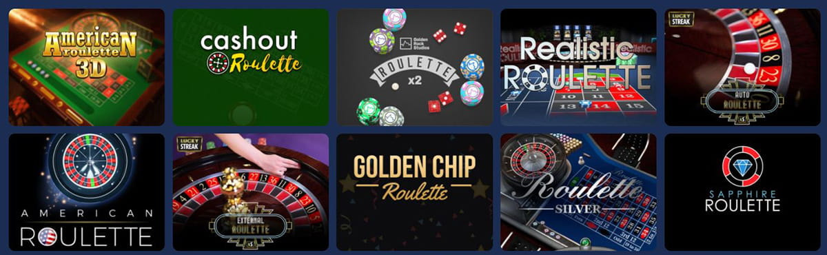 Eine kleine Auswahl an Roulette Spielen bei Casoo.