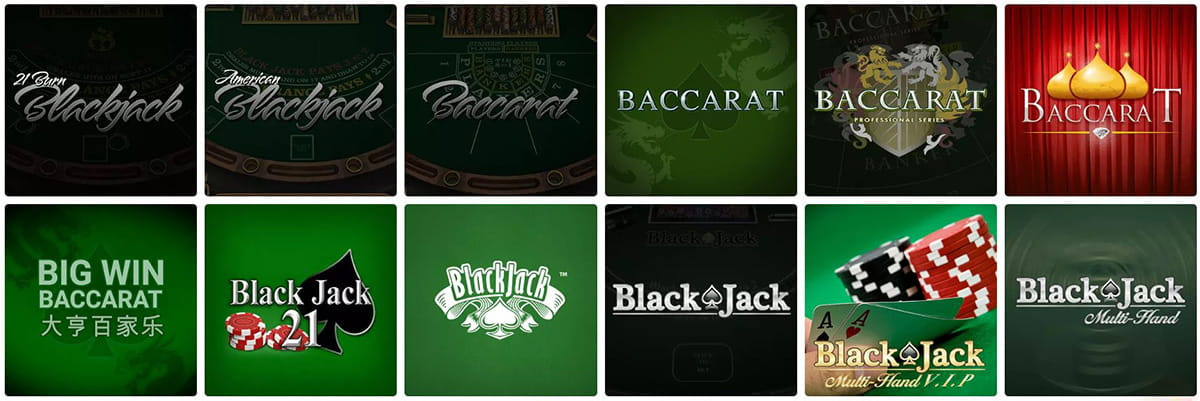 Die Übersicht über die beliebtesten Tischspiele im ComboSlots Casino.