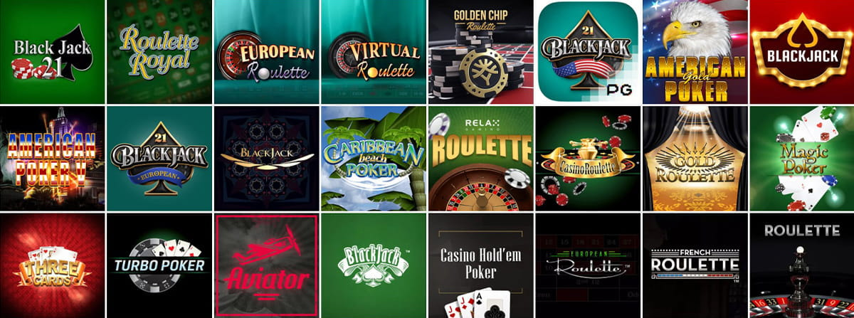Das Crazy Fox Casino bietet die beliebten Tischspiele in verschiedenen Variationen an.