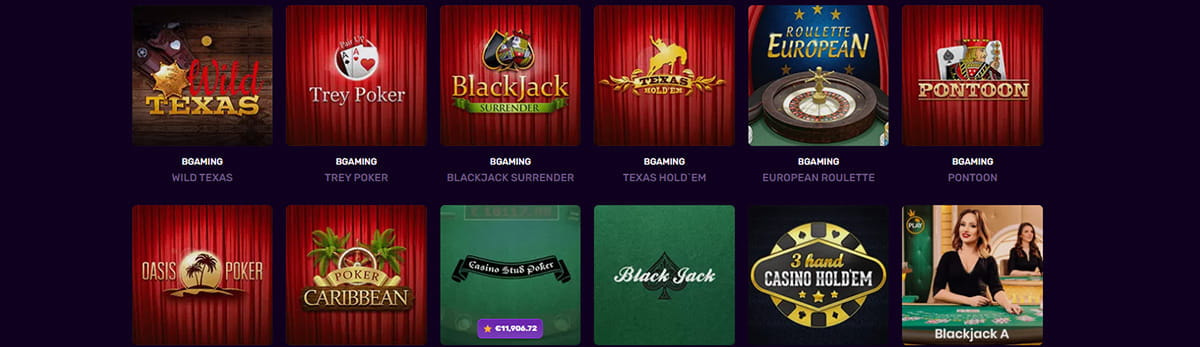 Die Tischspiele im Duxcasino.