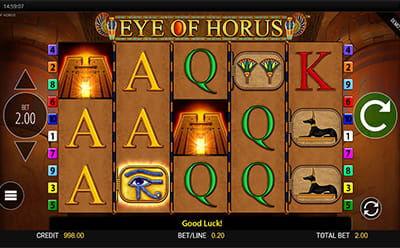 Eye of Horus in der Partyslots Online Spielhalle