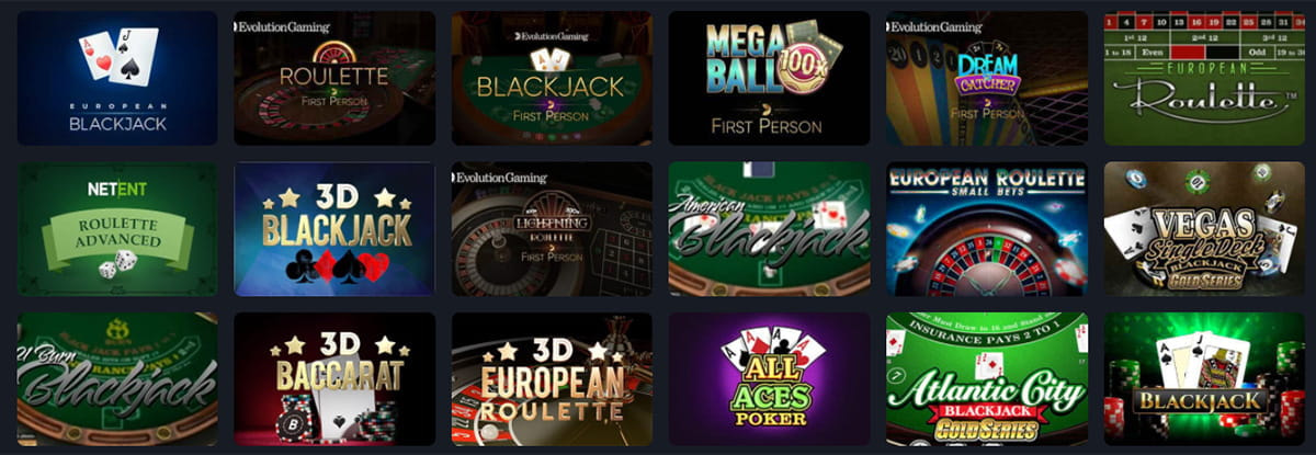 Der Tischspiel Bereich im Frank Casino.