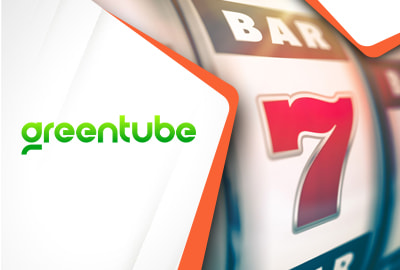 Das Greentube Logo und ein Slot Symbol.
