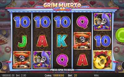 Grim Muerto in der KnightSlots Online Spielhalle.