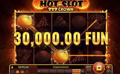 Hot Slot: 777 Crown Slot Bonusspiel