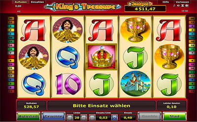 Kings Treasure Jackpot Novoliner bei Ovo Casino spielbar 