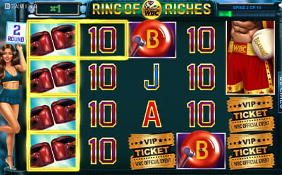Der WBC Ring of Riches Slot im Lucy's Casino.