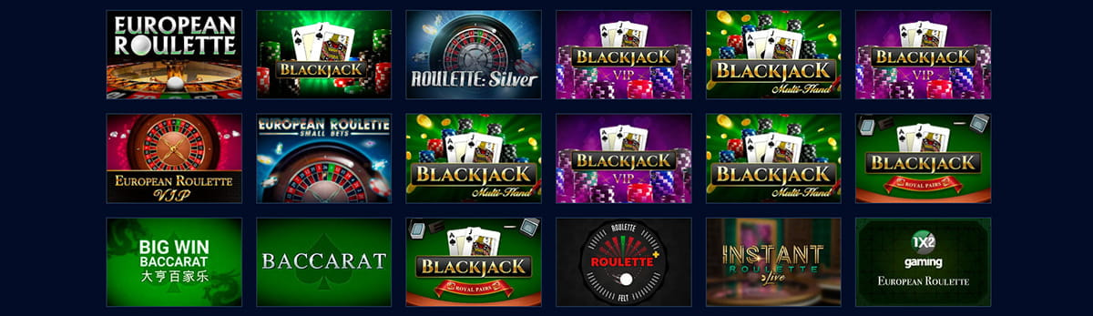 Die Tischspiele im Mr Bit Online Casino.