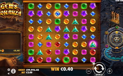 Der Gems Bonanza Slot von Pragmatic Play im National Casino.