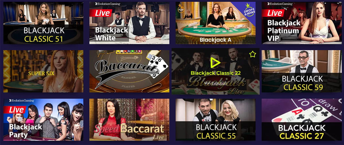 Die abwechslungsreichen Tischspiele im NightRush Casino