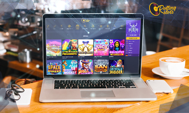 Überblick über das Rolling Slots Online Casino.