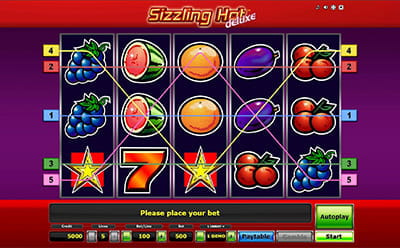 Sizzling Hot Deluxe im Slot Hunter Online Casino