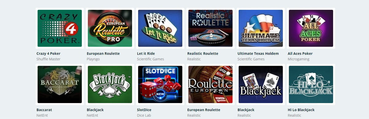 Die übersichtliche Tischspiele-Auswahl von Speedy Bet liefert neben Klassikern die ein oder andere Besonderheit.