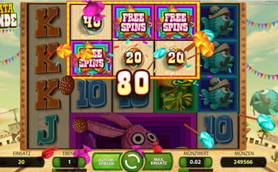 Die Gewinne beim Bonusspiel bei Spinata Grande.