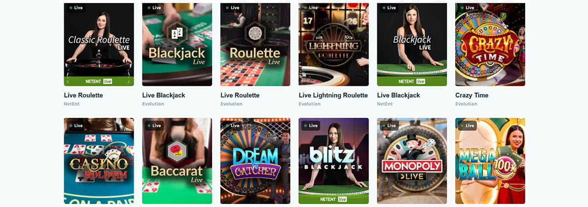 Eine Auswahl der Tischspiele in der Lucky Days Spielhalle.