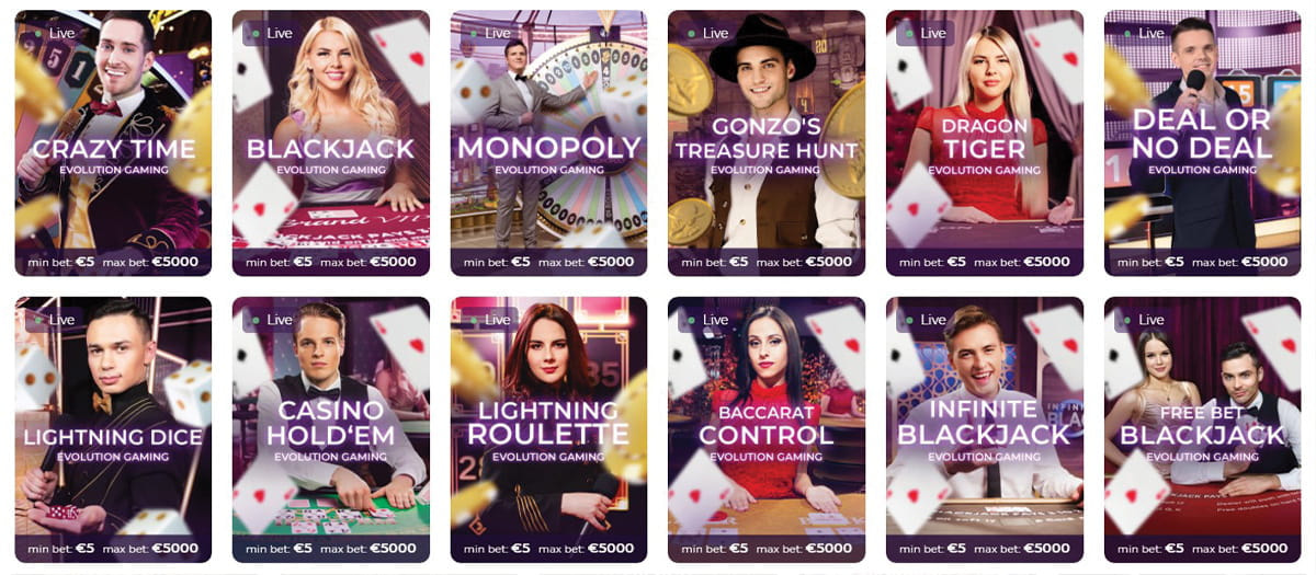 Das Tsars Casino bietet viele verschiedene Tischspiele an.