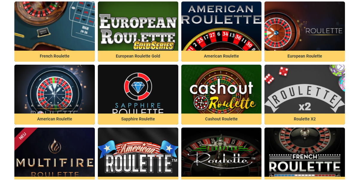 Im Wallacebet erwarten euch viele Tischspiele, darunter verschiedene Varianten von Roulette.