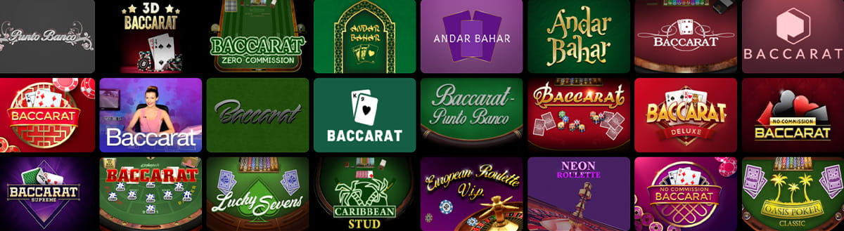 Die Übersicht über die beliebtesten Tischspiele im WildPharao Casino.