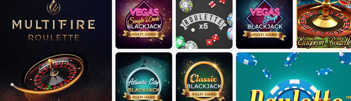 Tischspiele wie Roulette und Blackjack im ZodiacBet Online Casino.