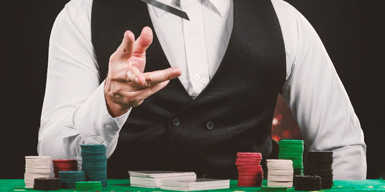 Zeichen für das Blackjackspielen.